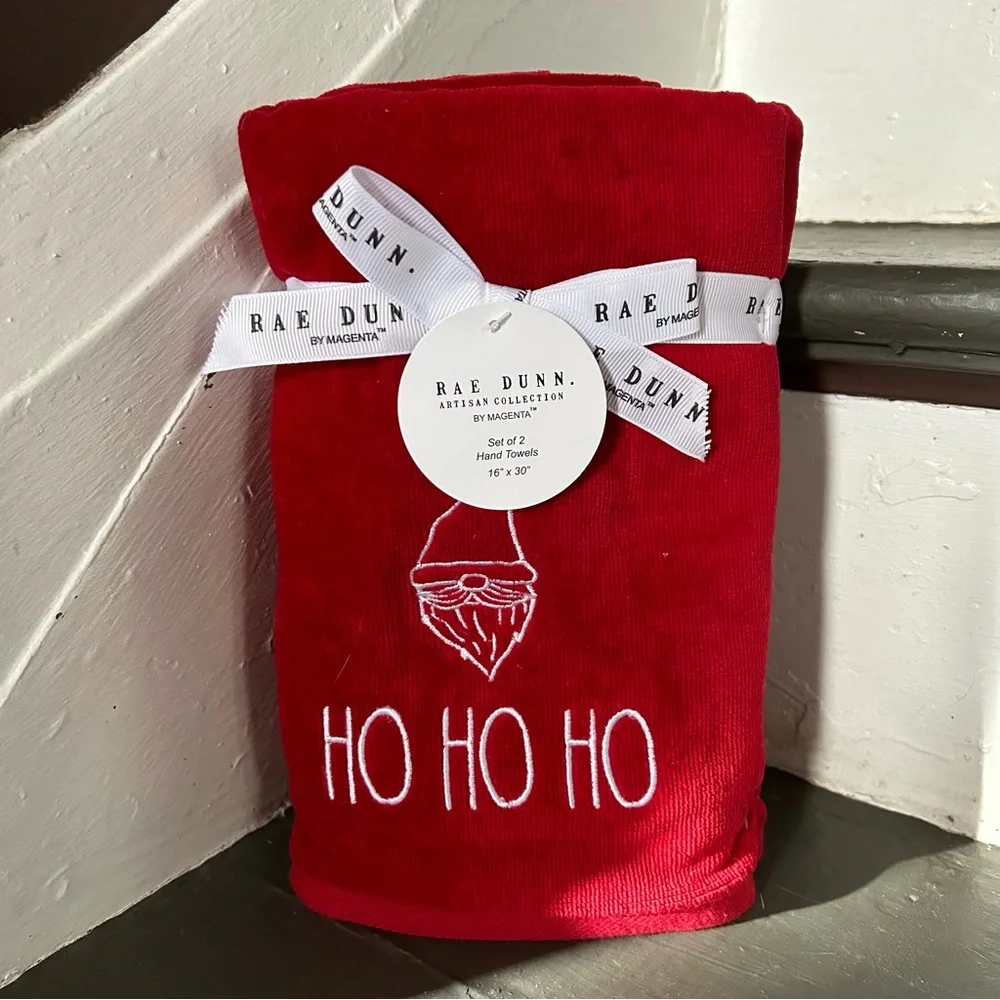 Rae Dunn HO HO HO Hand Towels
